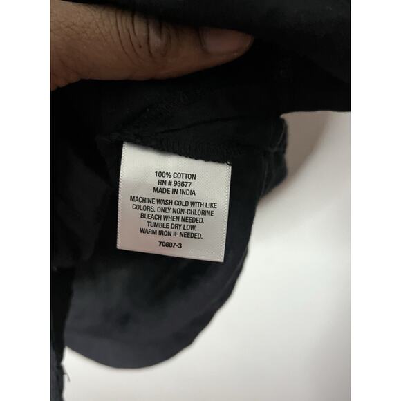 A.N.A 100% Cotton Cropped Boxy Fit Button Front Blouse Women’s Size Small - Picture 4 of 4